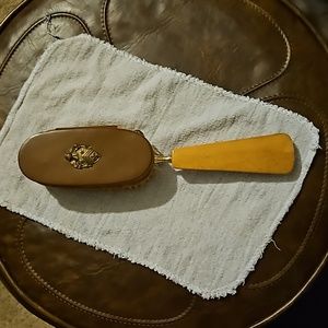 Griffon shoe horn brush with manicure set Vintage